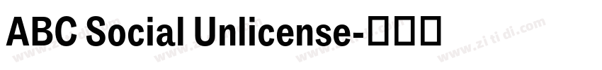 ABC Social Unlicense字体转换 ABC Social Unlicense字体转换